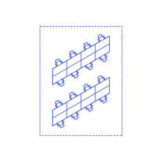Layouts Open Offices Rows Diagonal Facing Vinyl Cutting Svg File, Free Vectors File